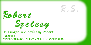 robert szelesy business card